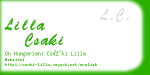 lilla csaki business card